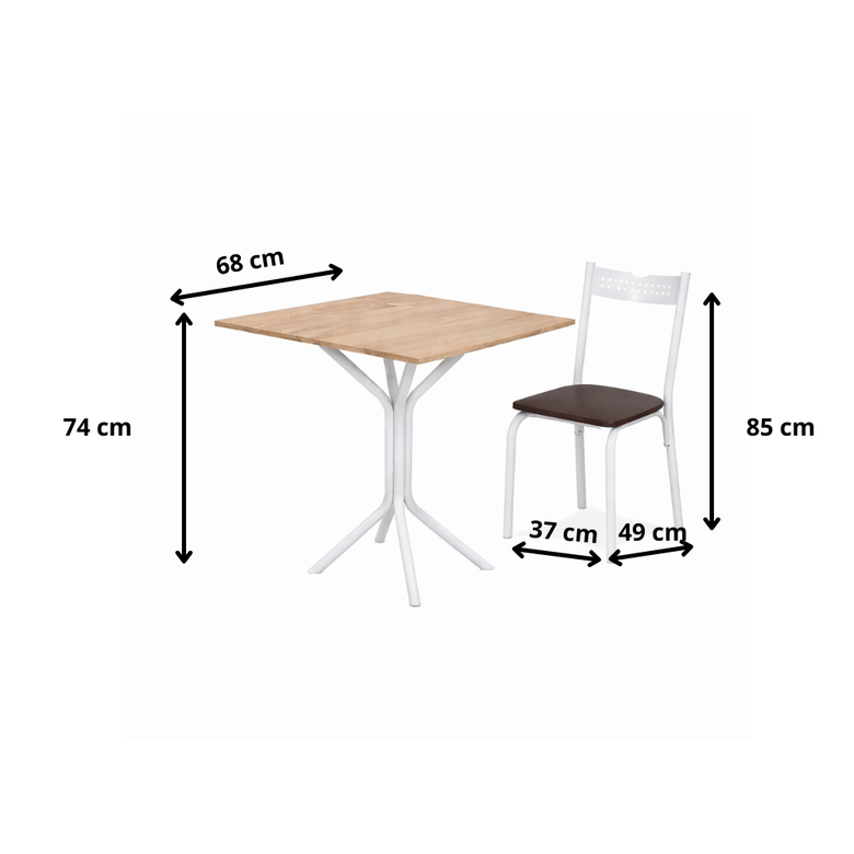Conjunto de Mesa Com 4 Cadeiras Ciplafe
