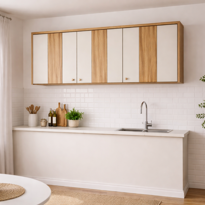 Armário Aéreo de Cozinha 2 Portas 80 Cm Canelado Sauvignon Ronipa