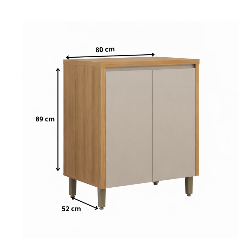 Balcão 2 Portas Allure Com Tampo 80cm Linea