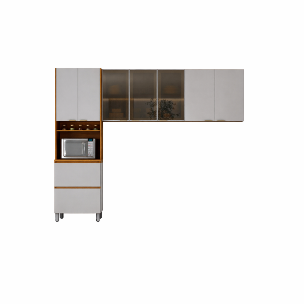 Cozinha Modulada 3 Peças 7 Portas Lumina Itatiaia - CINAMOMO/FENDI