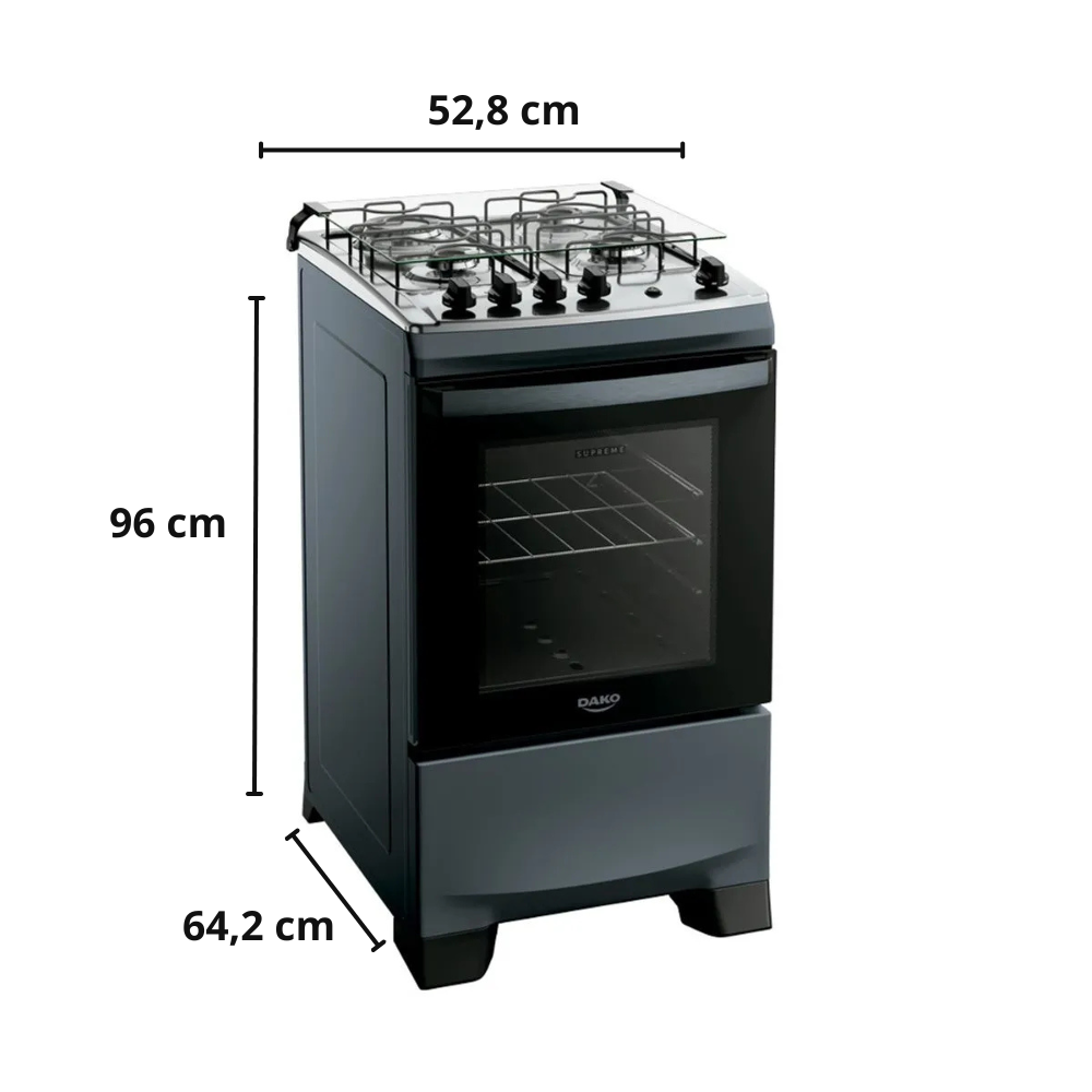Fogão 4 Bocas Automatico Supreme Dako