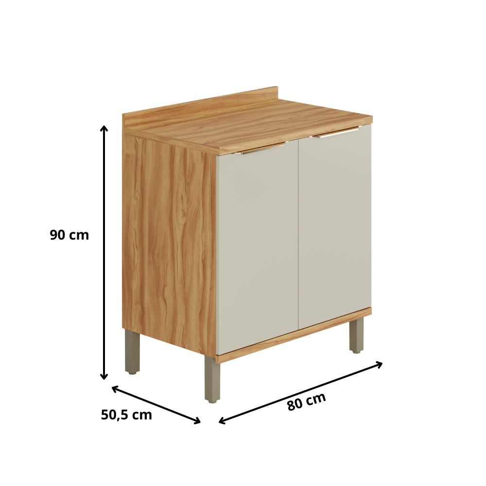 Balcão 2 Portas 80 Cm MDF Sauvignon Rionipa