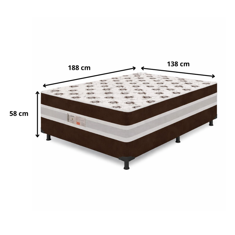 Cama Box Casal Conjugada Confort Max Bacetto