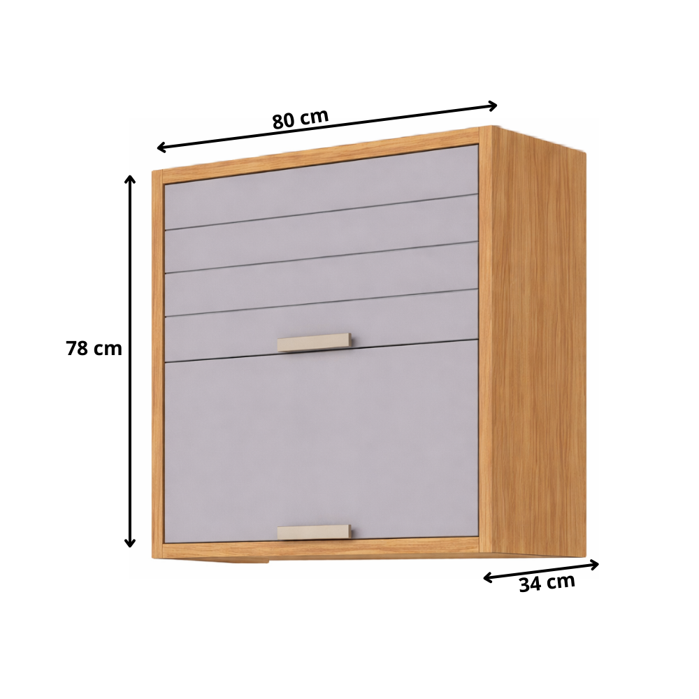Armário Aéreo 2 Portas 80cm Eloise MGM
