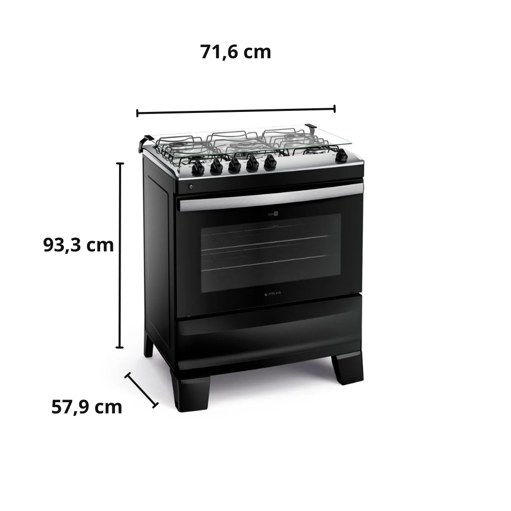 Fogão 5 Bocas Agile Up Atlas