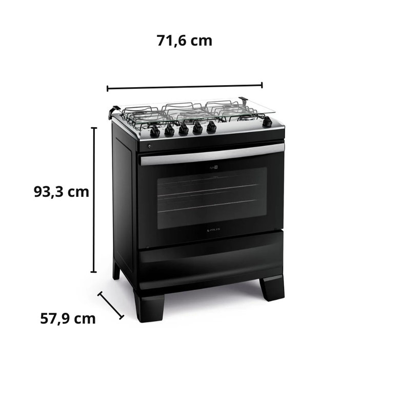 Fogão 5 Bocas Agile Up Atlas