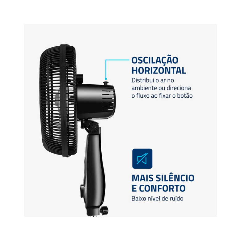 Ventilador de Coluna Mondial 6 pás Turbo VT-30C-NB
