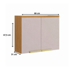 Armário aéreo New Porto 80cm 2 Portas Itatiaia