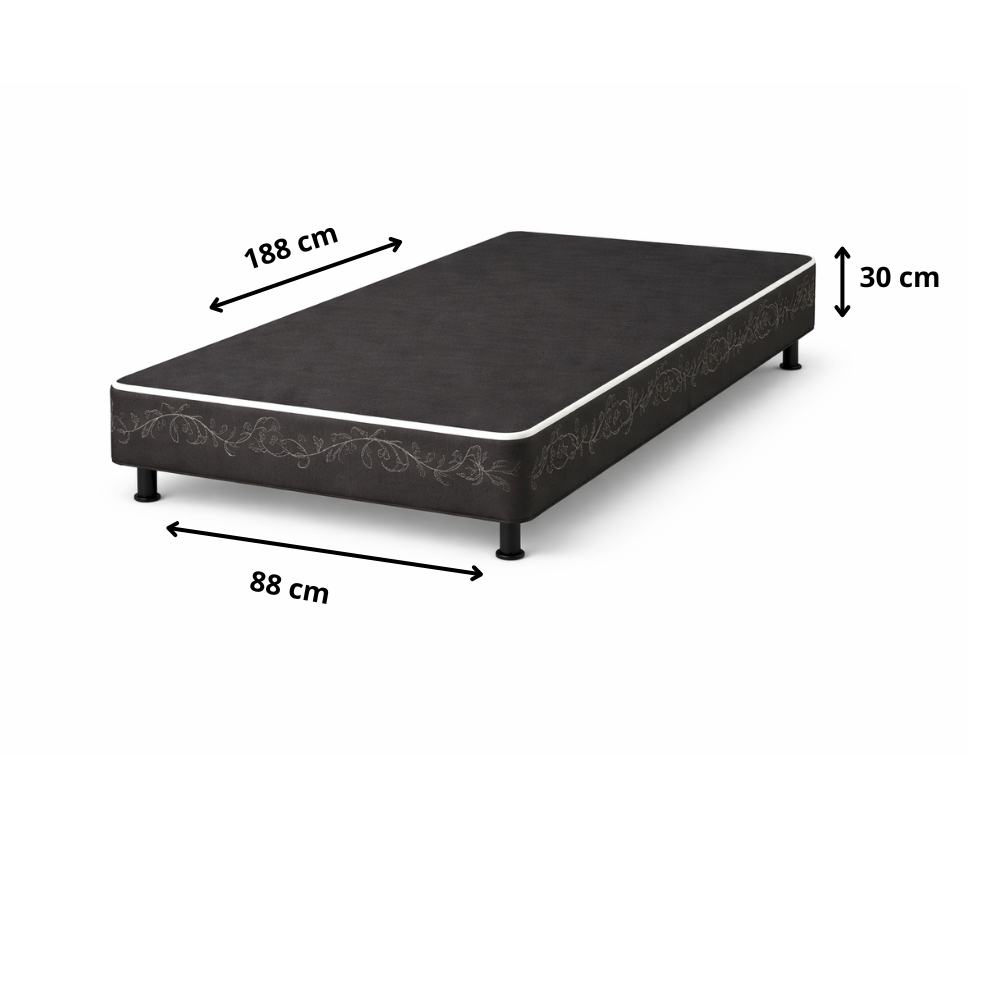 Base Para Cama Box Solteiro Bordada Universal 188x88 Baflex