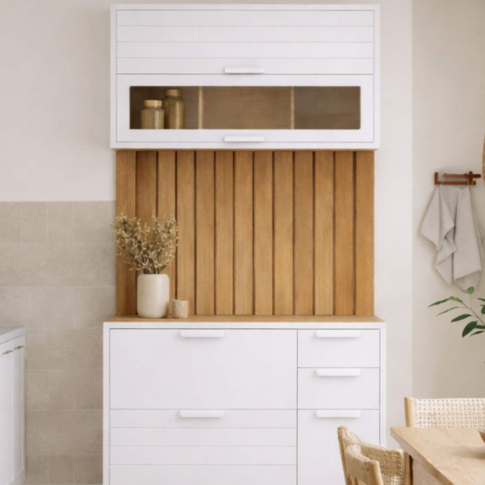 Painel Ripado Para Cozinha Eloise 120cm MGM - FREIJO