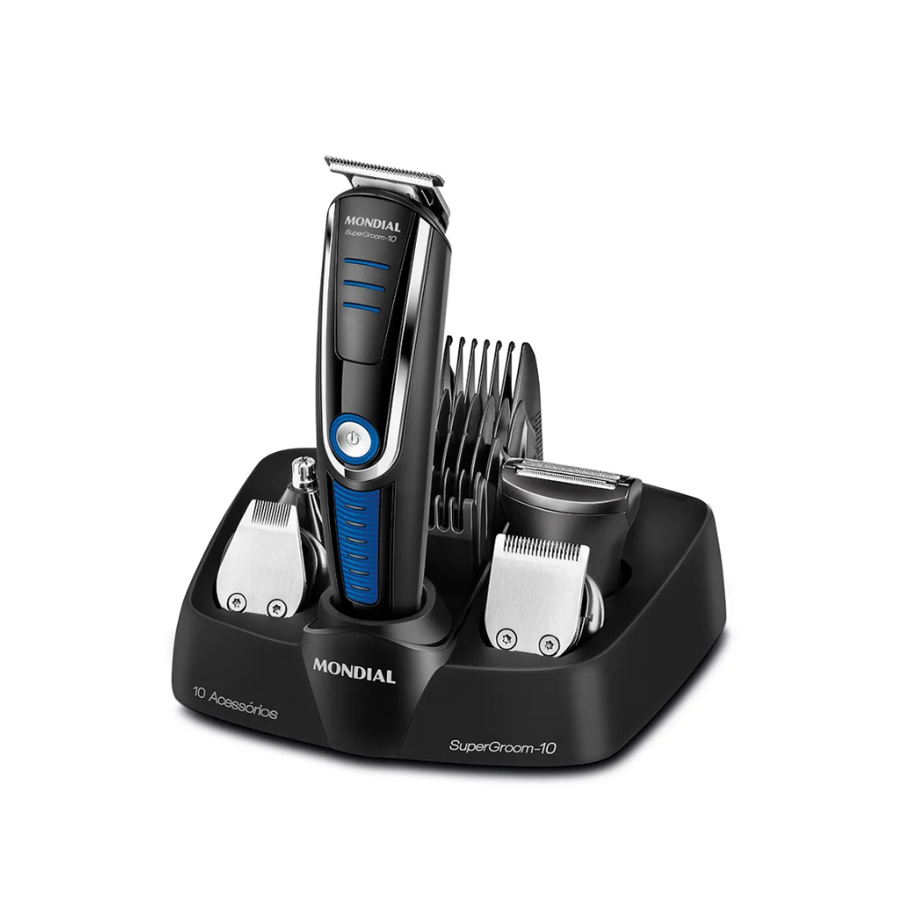 Máquina de Cortar Cabelo Mondial Super Groom 10 BG-03 - PRETO
