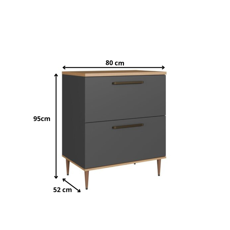 Balcão 2 Gavetas 80cm Isabelle Delmarco
