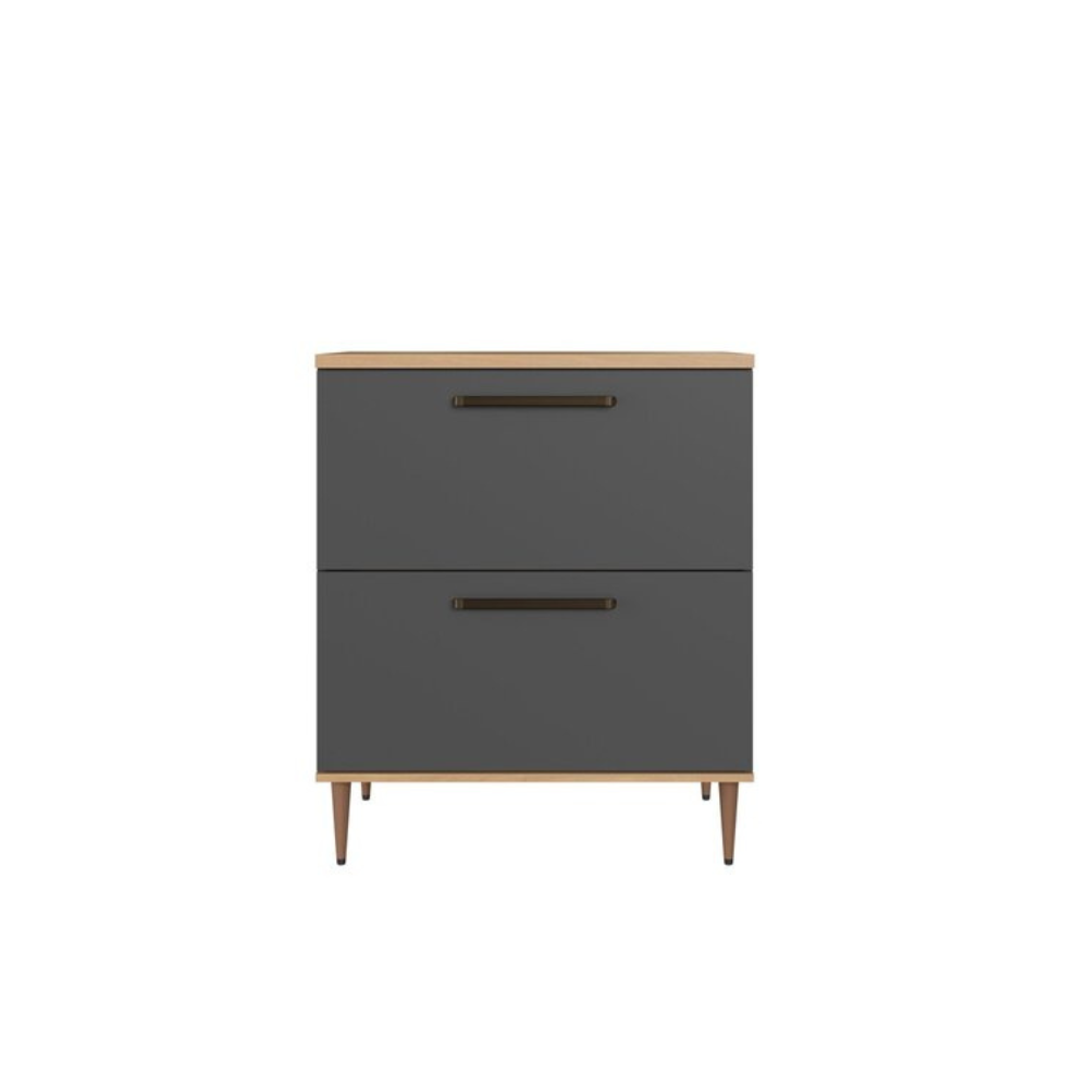 Balcão 2 Gavetas 80cm Isabelle Delmarco - FREIJO/GRAFITE