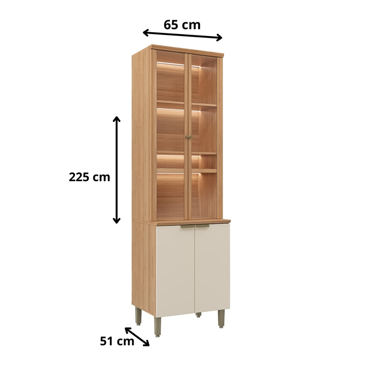 Cristaleira 65 cm Selene Linea