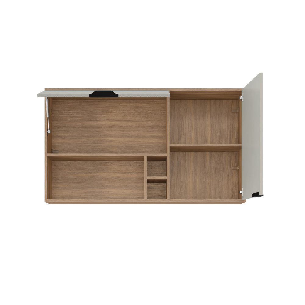 Armário Aéreo 120cm 2 Portas com Nichos Firenze Demóbile