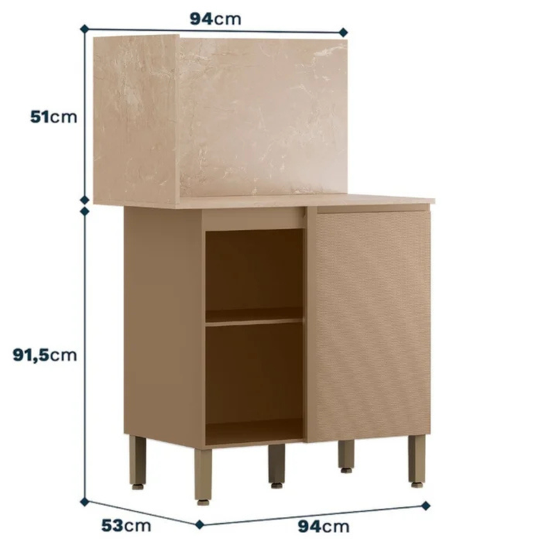 Balcão De Canto 2 Portas Art Kits Paraná