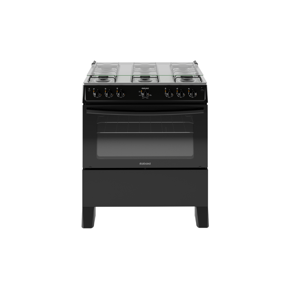 Fogão 6 Bocas Itatiaia Automático Star New - PRETO