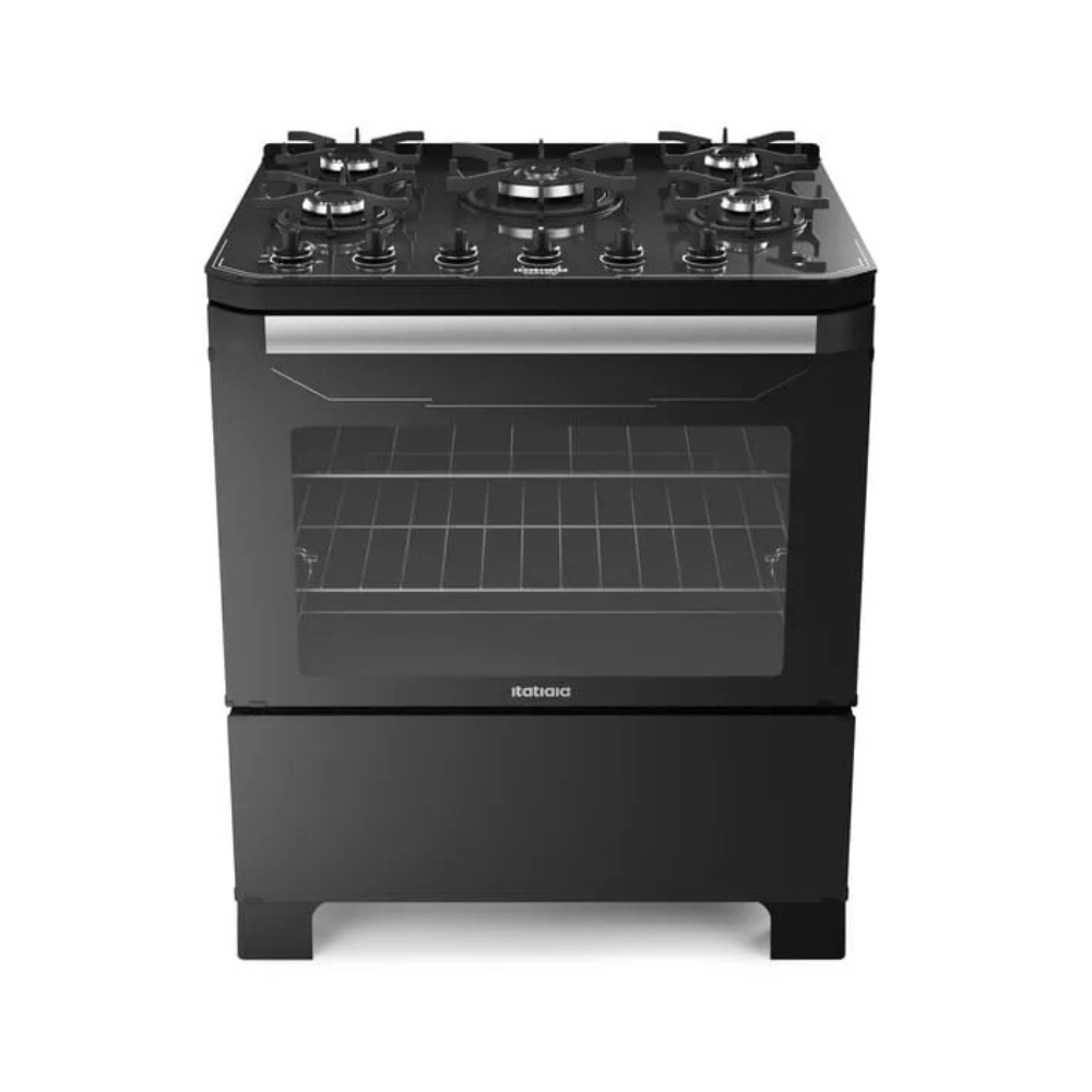 Fogão 5 Bocas Itatiaia Automático Itamaster - PRETO