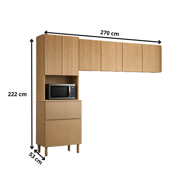Cozinha 3 peças 7 Portas 1 Gaveta Art Kits Paraná