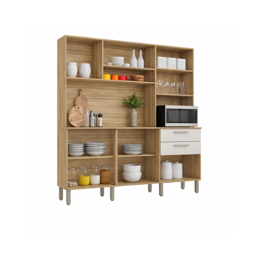 Kit Cozinha 6 Portas 2 Gavetas Ferrara Kits Paraná