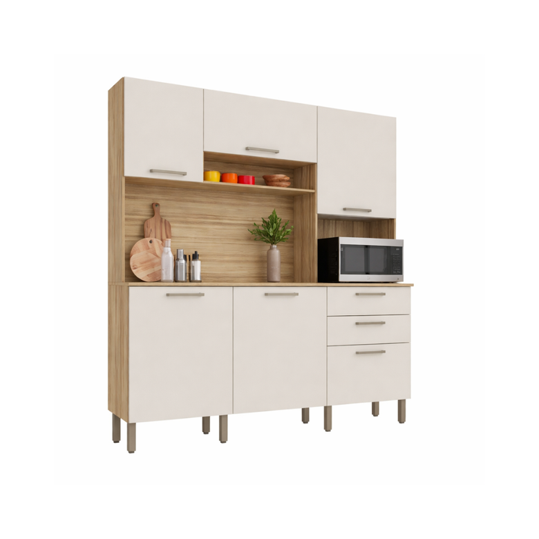 Kit Cozinha 6 Portas 2 Gavetas Ferrara Kits Paraná