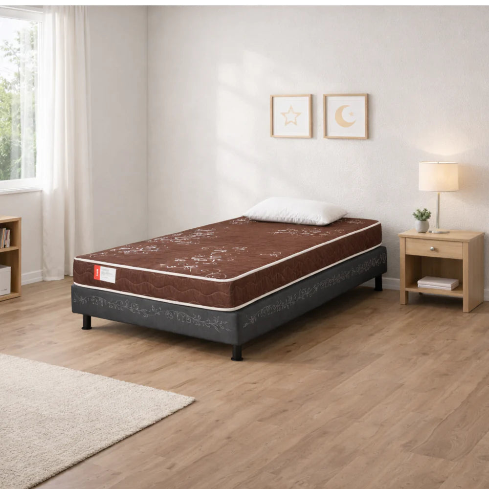 Kit 2 unidades Colchão Solteiro D20 78x188 Max Saúde Reconflex - MARROM