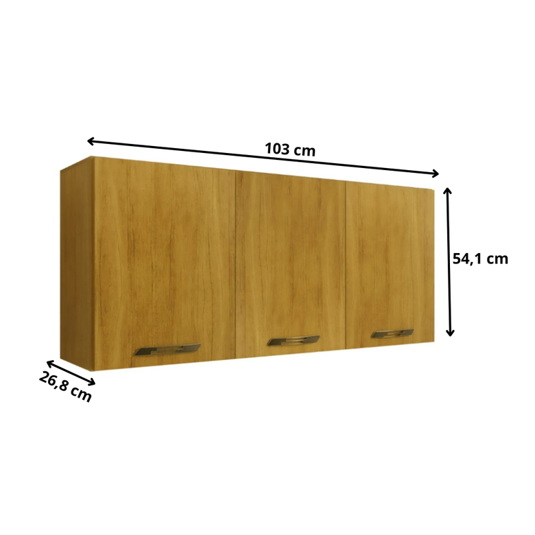 Armários Aéreo Isa 3 Portas 103cm CHF Móveis