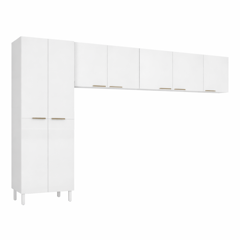 Cozinha Modulada 3 Peças 9 Portas Renova Itatiaia - BRANCA
