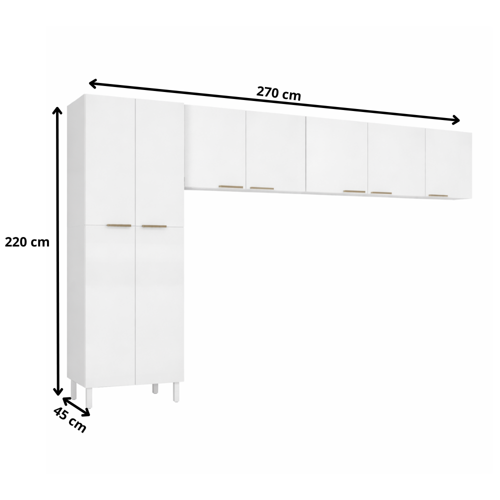 Cozinha Modulada 3 Peças 9 Portas Renova Itatiaia