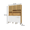 Cozinha Compacta 6 Portas 1 Gaveta Moscato Ronipa