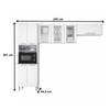 Cozinha Modulada 3 Peças 8 Portas Luce Itatiaia