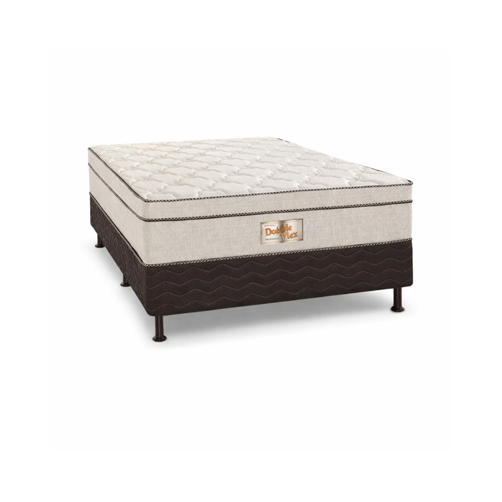 Cama Box Casal conjugada New Double Flex Reconflex - CINZA