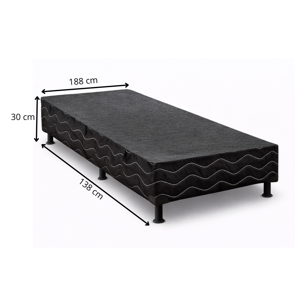 Base Para Cama Box Solteiro Bordada Universal 188x88 Bacetto