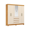 Guarda-roupa Casal 6 Portas 4 Gavetas com Espelho Ópera Demóbile