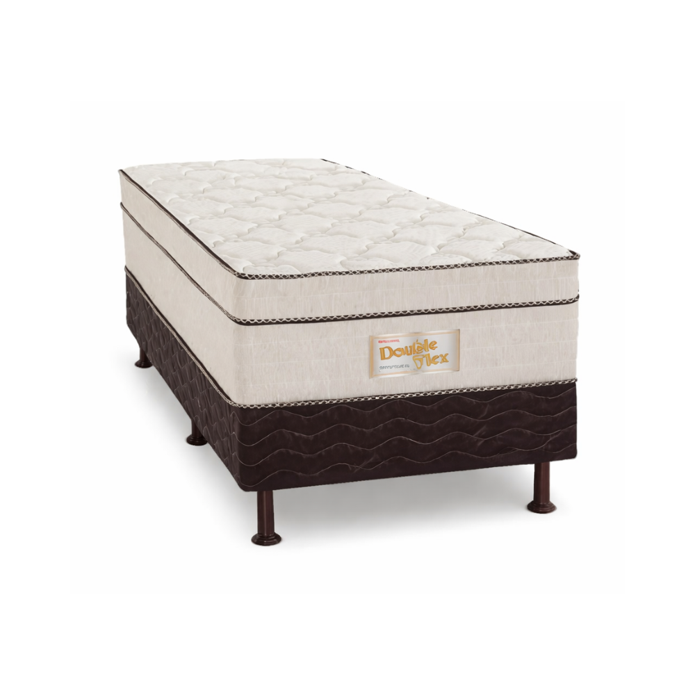 Cama Box Solteiro Conjugada New Double Flex 88x188 Reconflex - CINZA