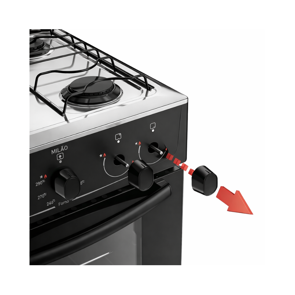 Fogão 4 Bocas Atlas Acendimento Manual Milão