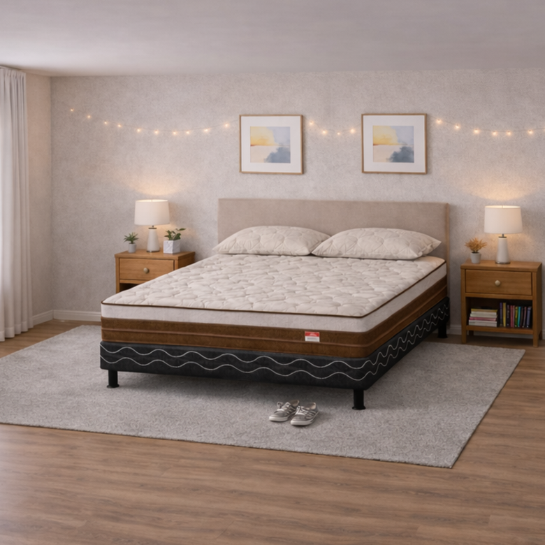 Conjunto Box Casal Intense Base e Colchão 138x188cm  Reconflex