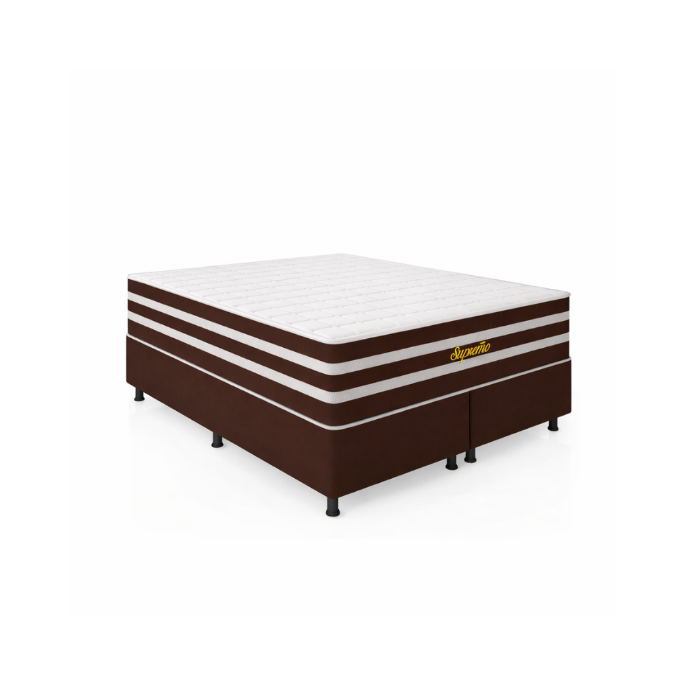 Cama Box Queen (Colchão + Base) 158x198 Supremo Bacetto