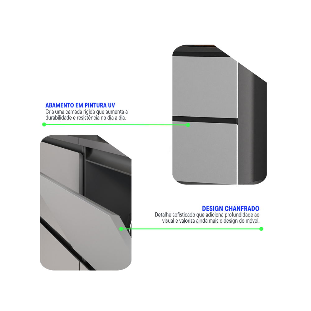 Balcão 80cm 1 Porta 1 Gaveta Com Tampo Lumina Itatiaia