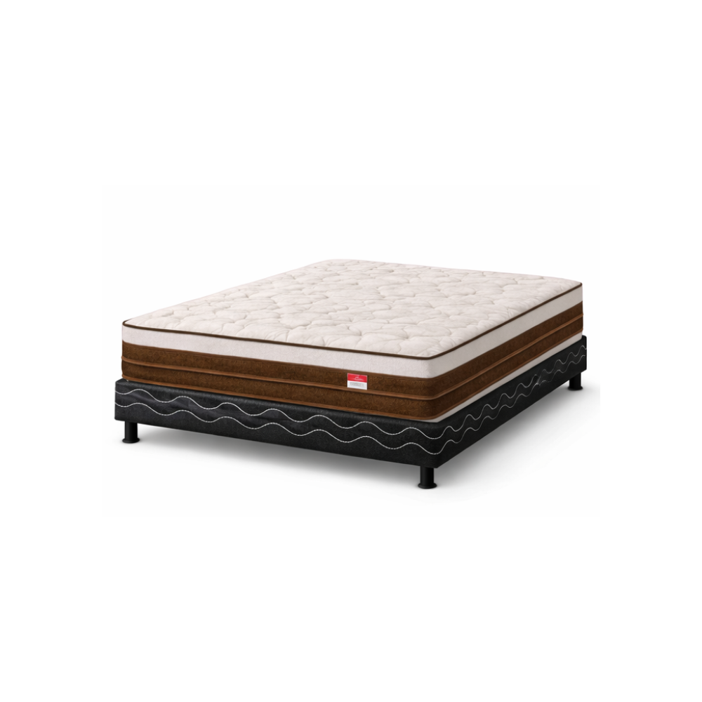 Conjunto Box Casal Intense Base e Colchão 138x188cm  Reconflex - BEGE