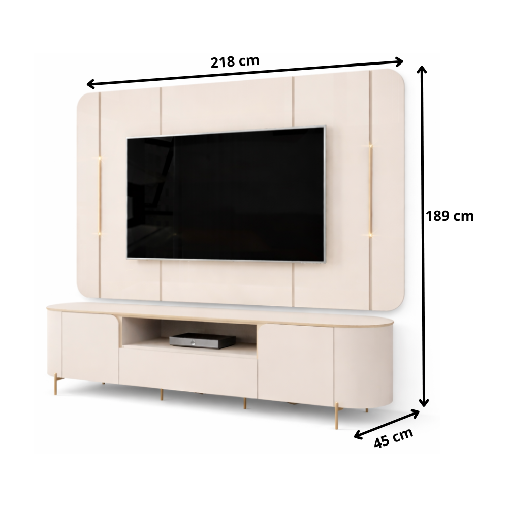 Painel e Bancada Areta Para TV Até 75' Dj Móveis