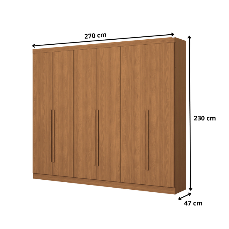 Guarda-Roupa Casal 6 Portas e 3 Gavetas T580 Kappesberg