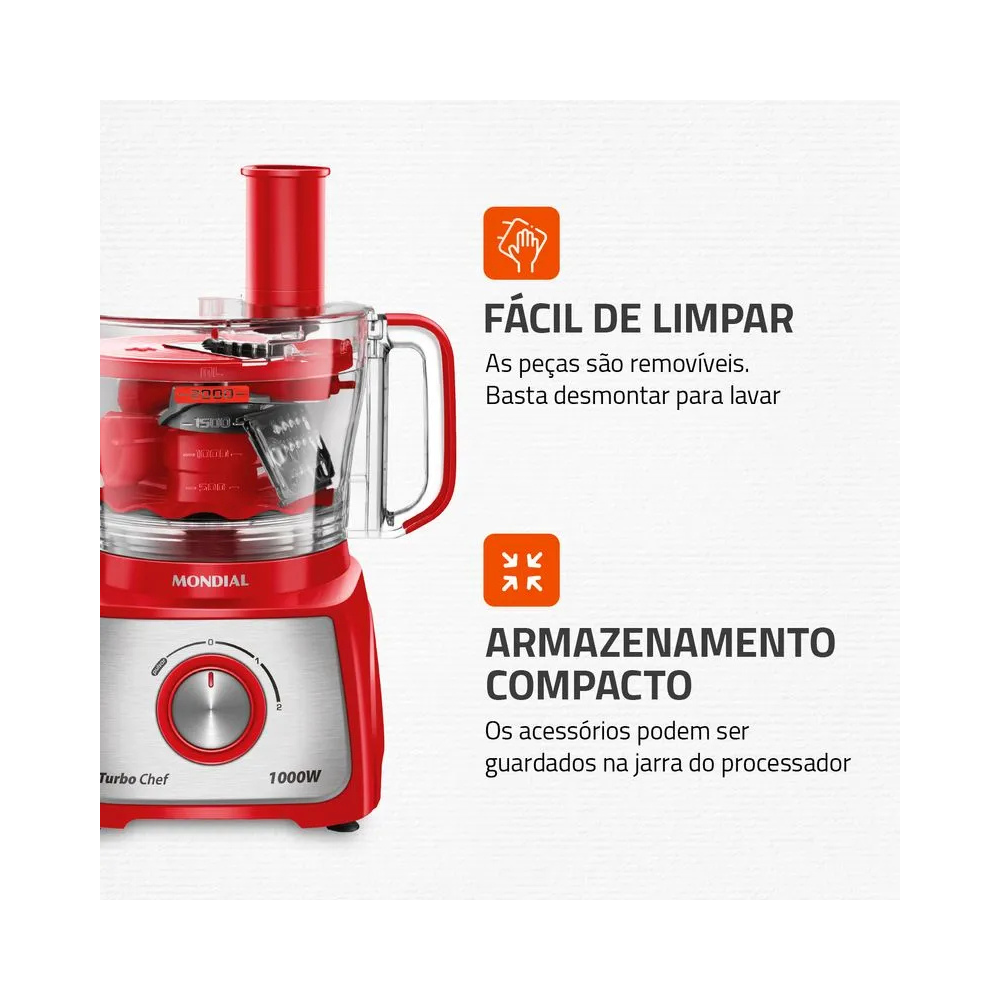 Multiprocessador Turbo Chef 7 em 1 Mondial MPN-01-RE