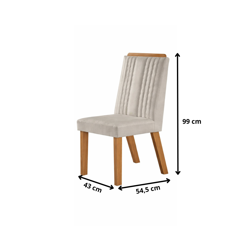 Conjunto 2 Cadeiras Florença LJ Móveis