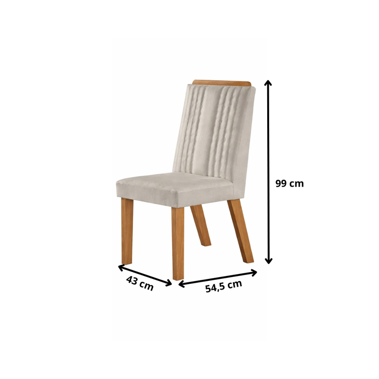 Conjunto 2 Cadeiras Florença LJ Móveis