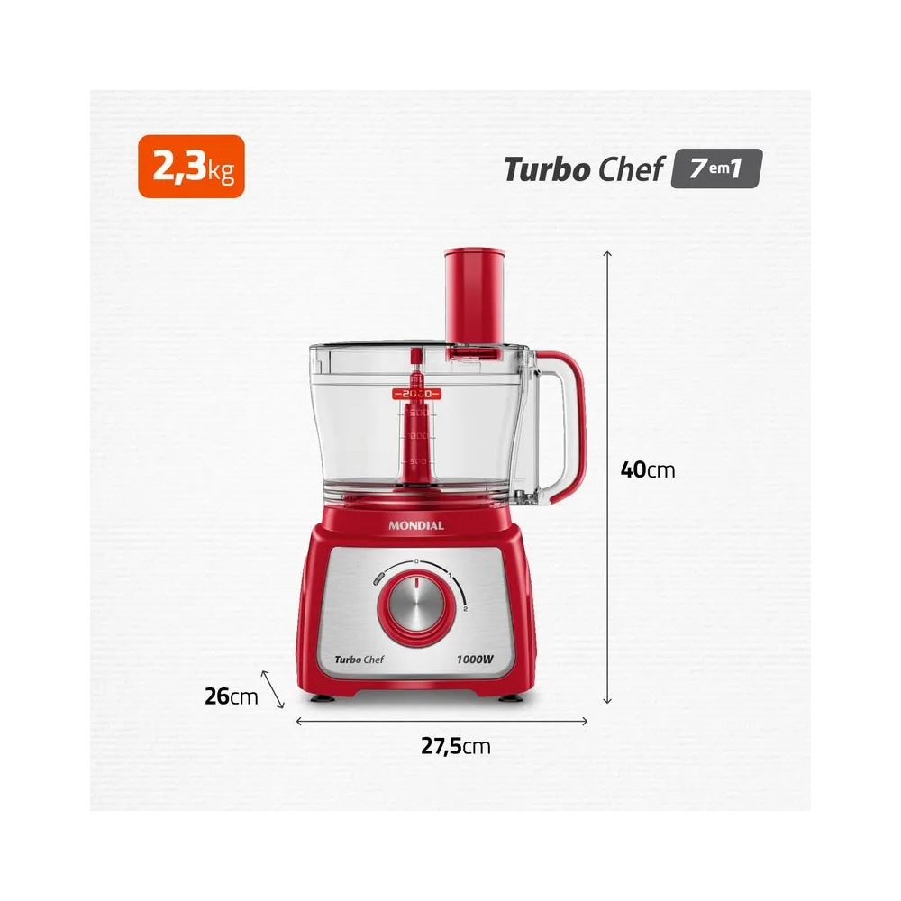 Multiprocessador Turbo Chef 7 em 1 Mondial MPN-01-RE