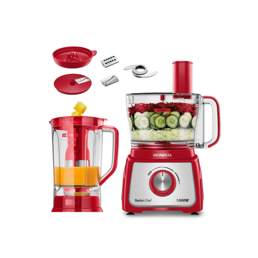 Multiprocessador Turbo Chef 7 em 1 Mondial MPN-01-RE - VERM