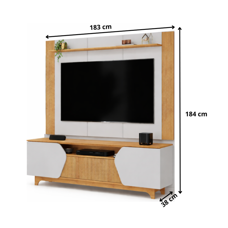 Painel e Bancada Helo para TV Até 75' DJ Móveis