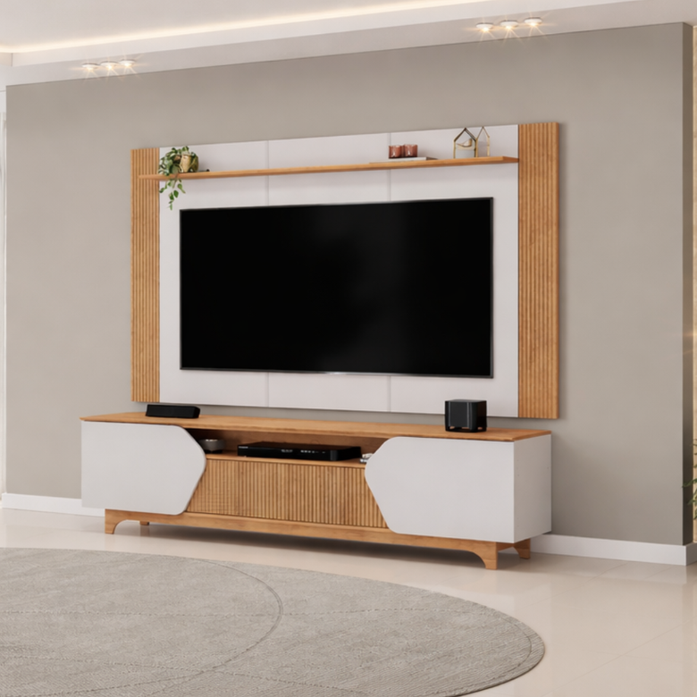 Painel e Bancada Helo para TV Até 75' DJ Móveis