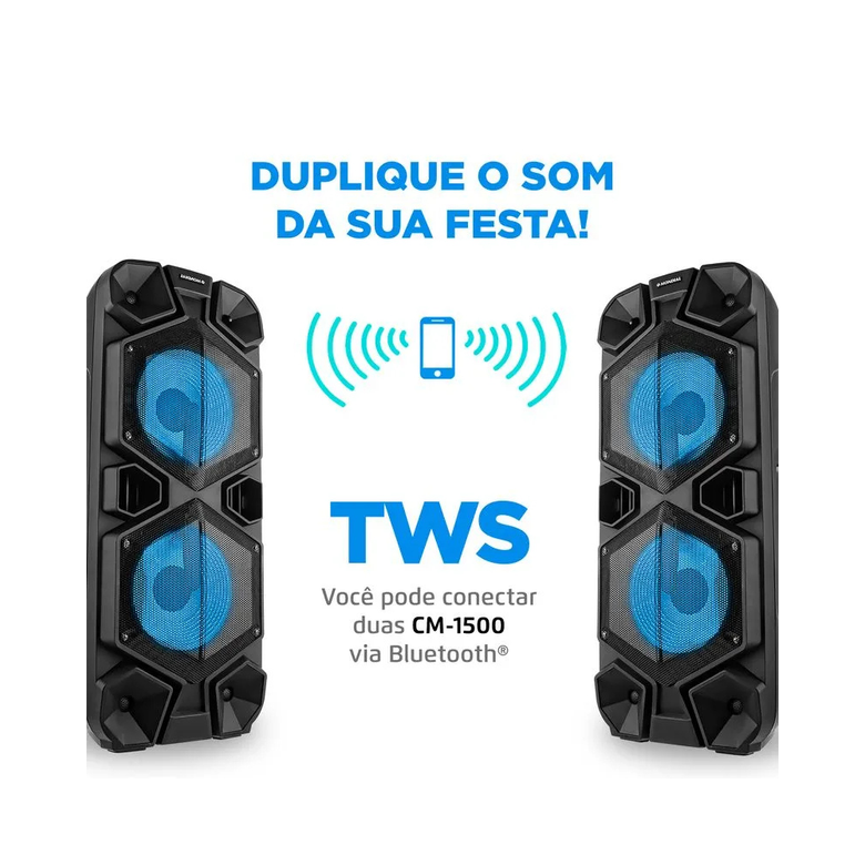 Caixa Amplificada Connect Mega Sound II CM-1500